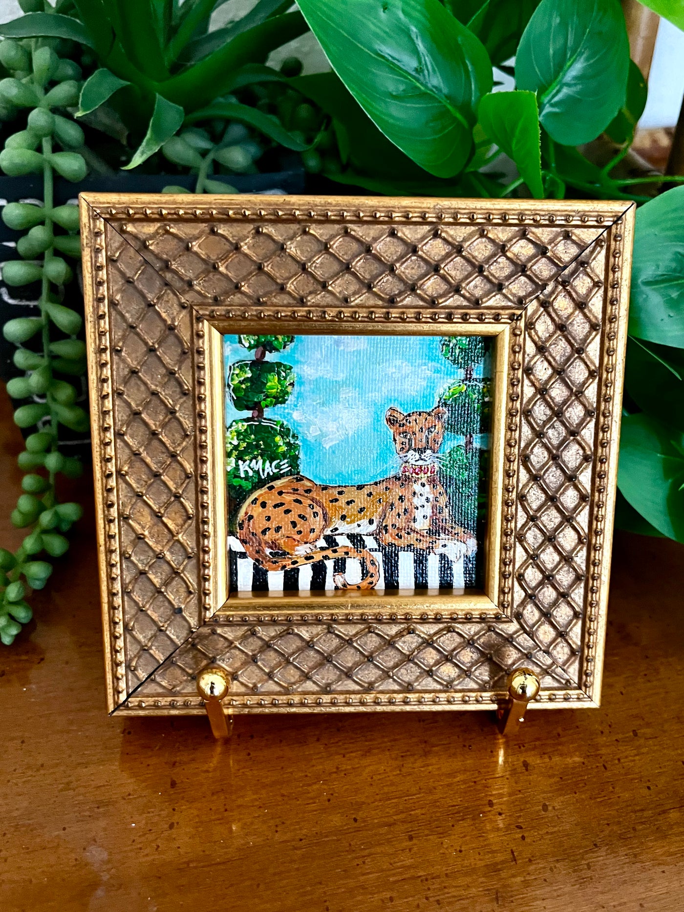 Original Framed Painting - "Garden View"