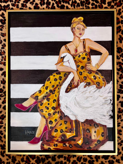Original Framed Painting Titled "Clashing & Smashing"