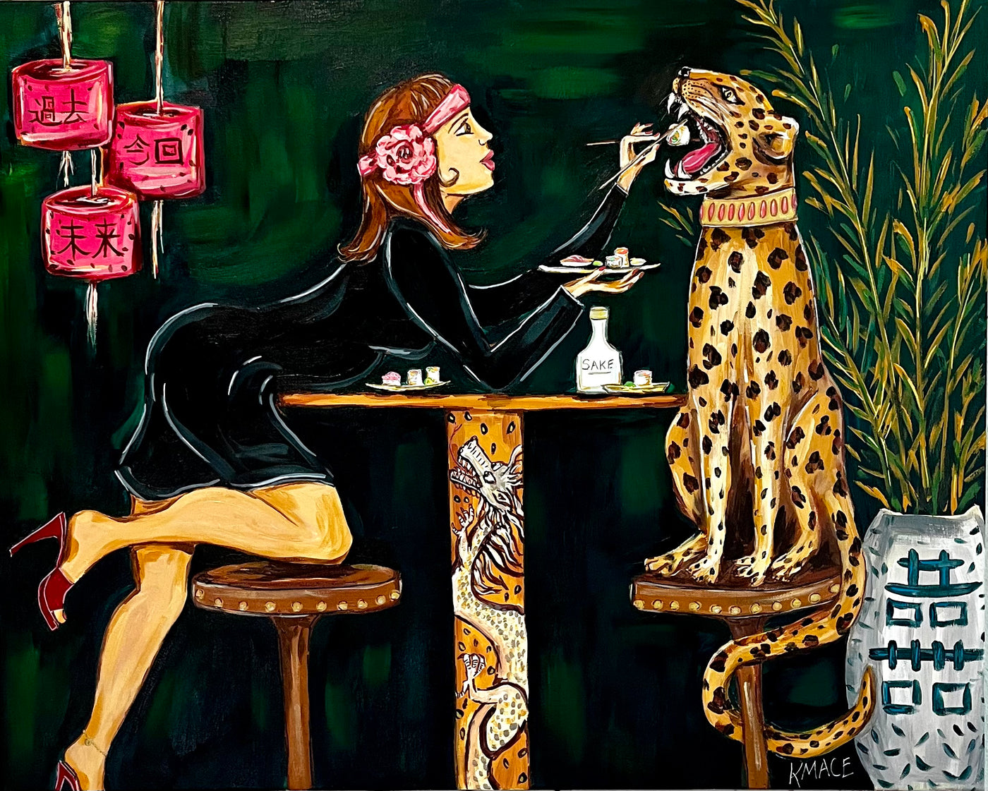 Original Framed Painting - Titled "First Bite"