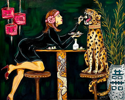 Original Framed Painting - Titled "First Bite"