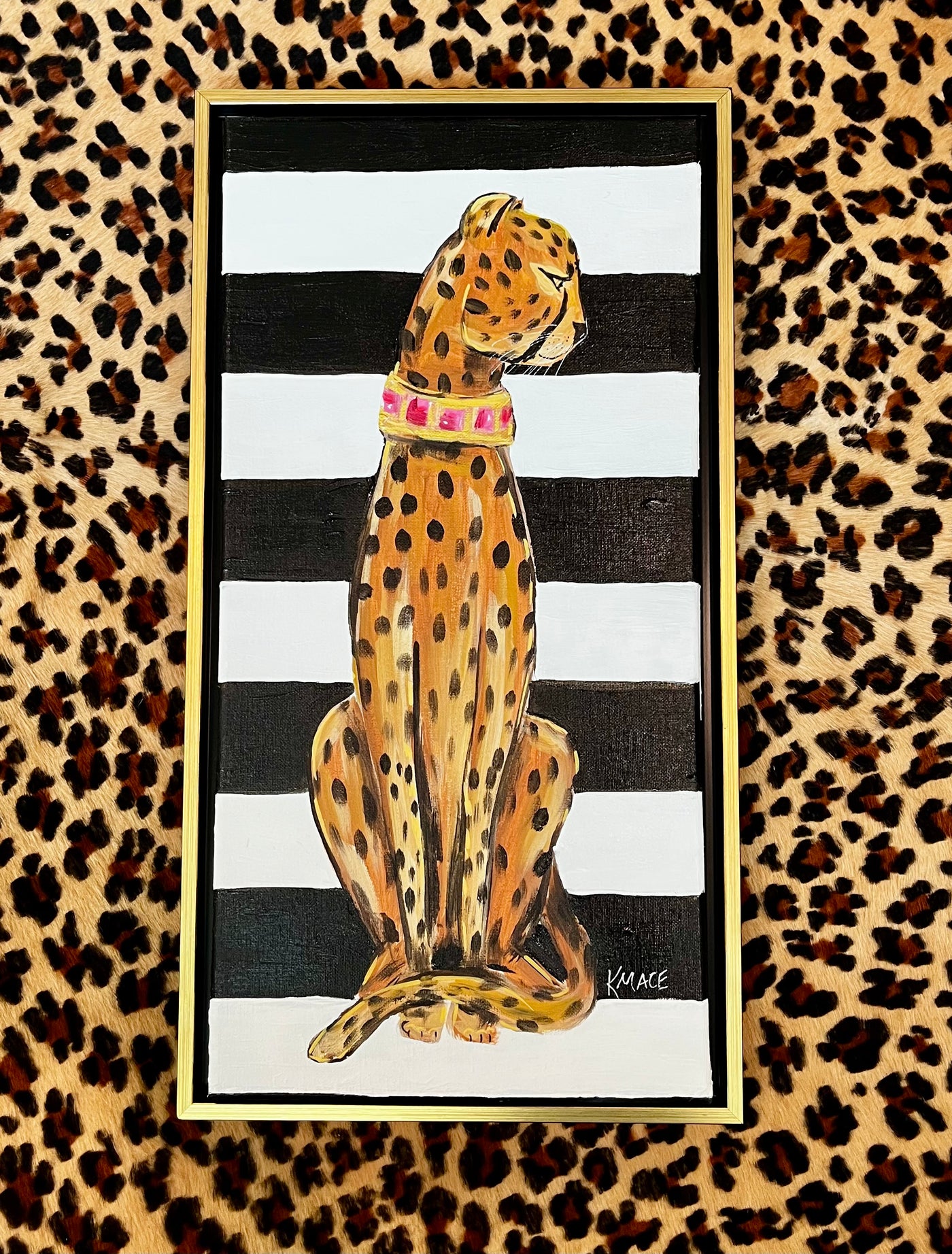 Original Framed Painting Titled "Cabaña Slim"
