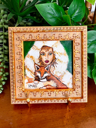 Original Framed Painting - "Against the Wind"