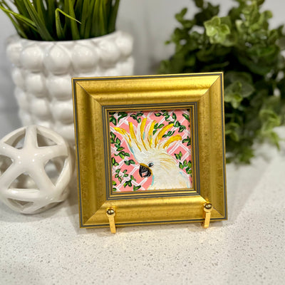 Original Framed Painting - "Garden Gossip"