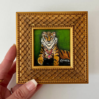 Original Framed Painting - "Ruby Collar"