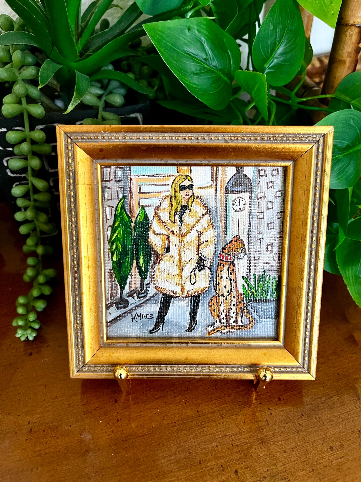 Original Framed Painting - "Sass in the City"