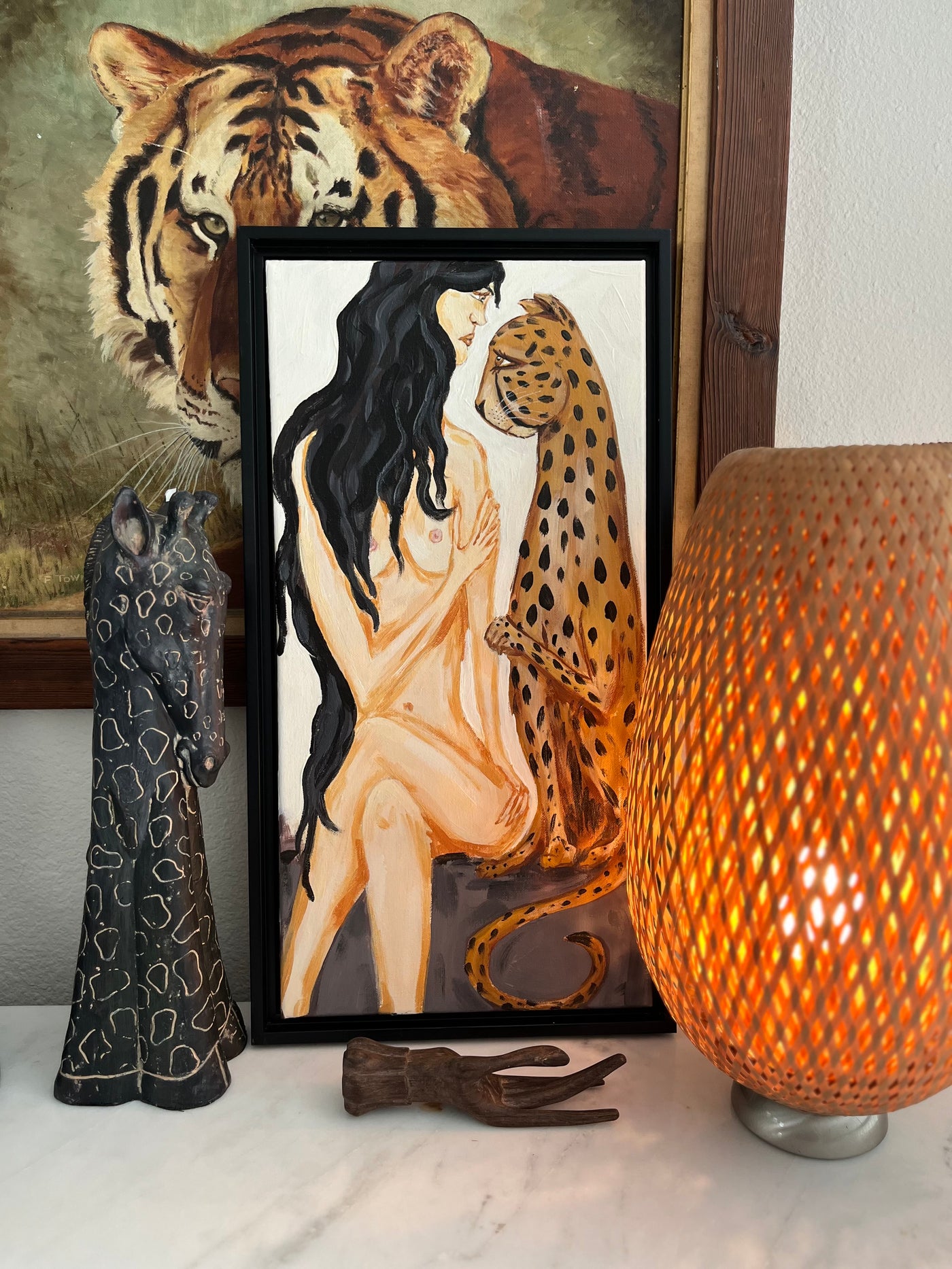 Original Framed Painting Titled "Bare"