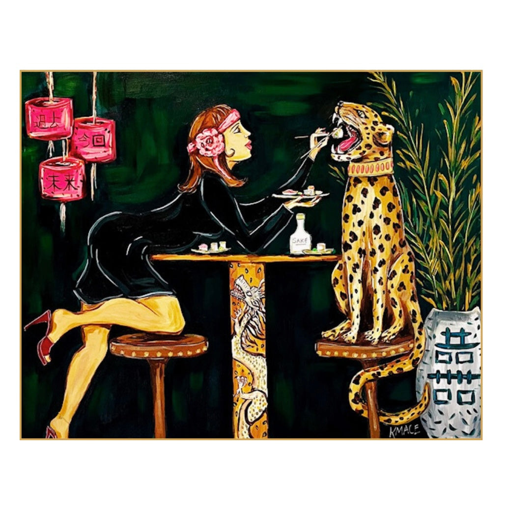 Original Framed Painting - Titled "First Bite"