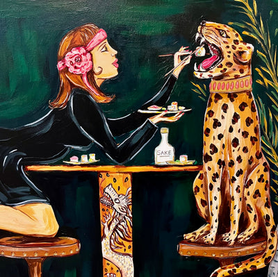 Original Framed Painting - Titled "First Bite"
