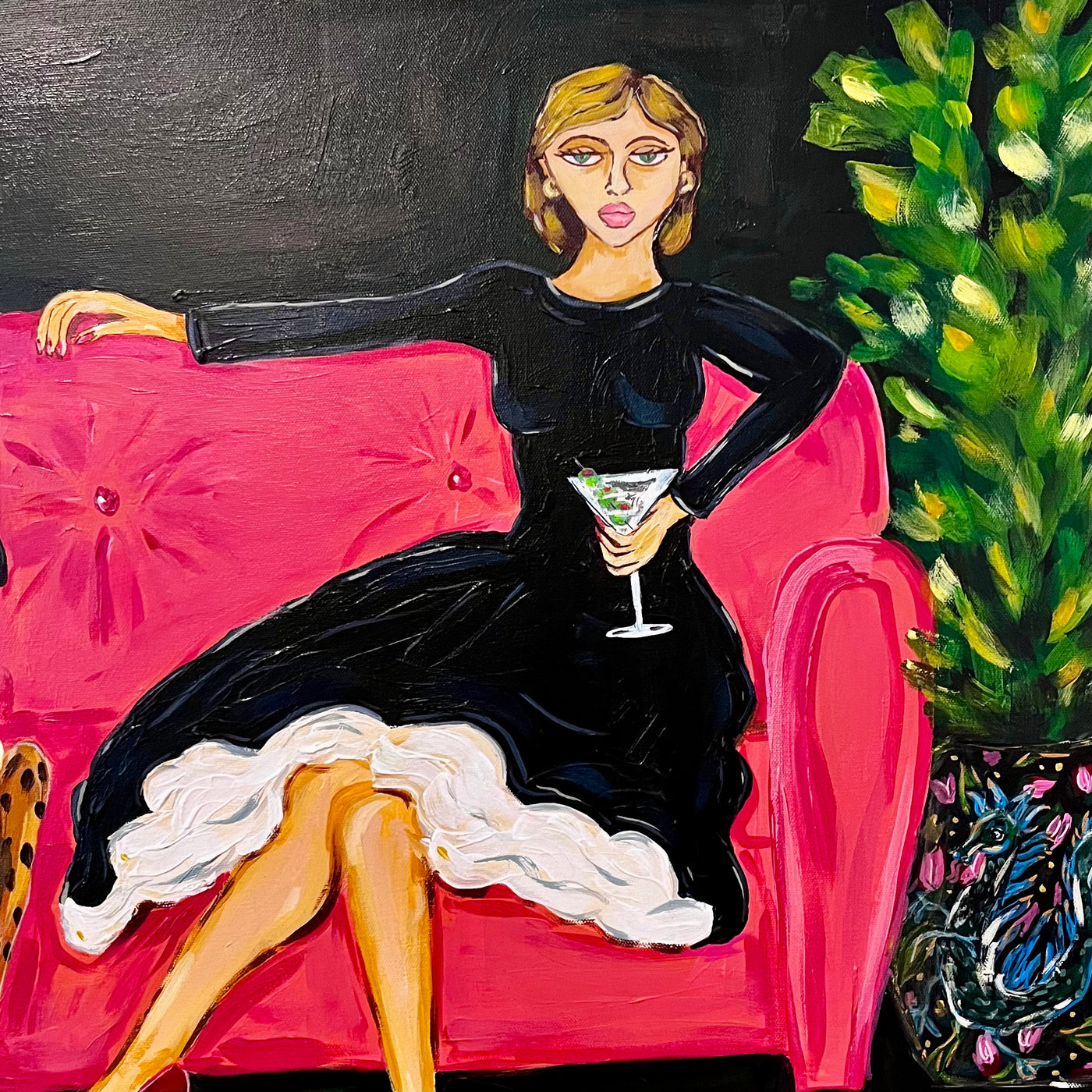 Original Framed Painting - Titled "Just a Minute"