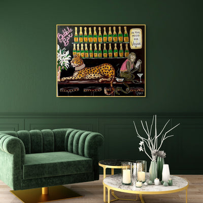 Original Framed Painting - Titled "Bubble Bar"